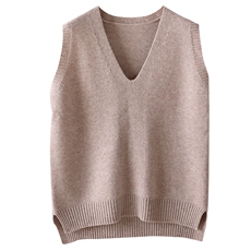 女士羊毛马甲加大加厚V领纯色羊毛，女装马甲，鑫源羊绒