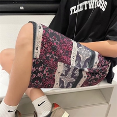夏季新款美式复古休闲沙滩短裤男潮牌宽松五分裤现货K8040-P21，男装牛仔裤，星座512-3