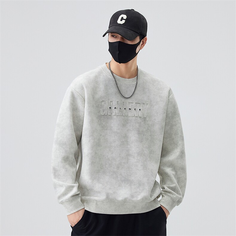现货数据2025新款秋季套头卫衣男新工艺B240-WY988010-P65,男装卫衣,电商B240