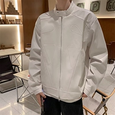 皮衣男士韩版潮流美式高街帅百搭机车服2024冬季ins外套W6230-P75，男装皮衣，星座412-2