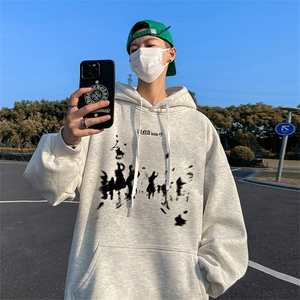 抖音得物供货 可提供视频 春装重磅美式宽松连帽卫衣DL2452图片