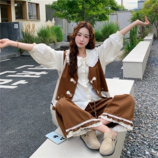 【档口有货】春装5569马甲两件套P165K248衬衫三件套P215K318，女装套装/套裙，2D112