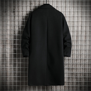 A117-P110 加绒-P120 加厚加绒毛呢大衣男士大码中长款呢子风衣图片