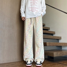 聚酯纤维YK86037-常规P35加绒P50慵懒风马海毛针织裤，男装休闲裤，电商A086-1