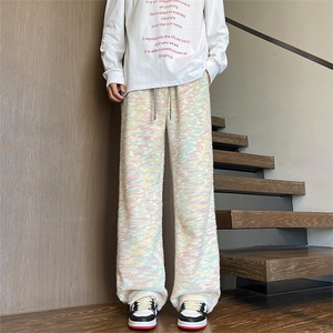聚酯纤维 YK86037-常规P35加绒P50慵懒风马海毛针织裤图片