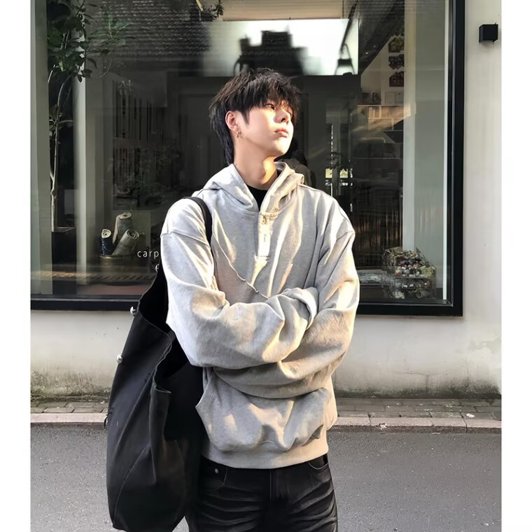 JY530-P47卫衣男连帽春秋季ins港风宽松潮牌字母印花百搭外套,女装短外套,星座1501-3