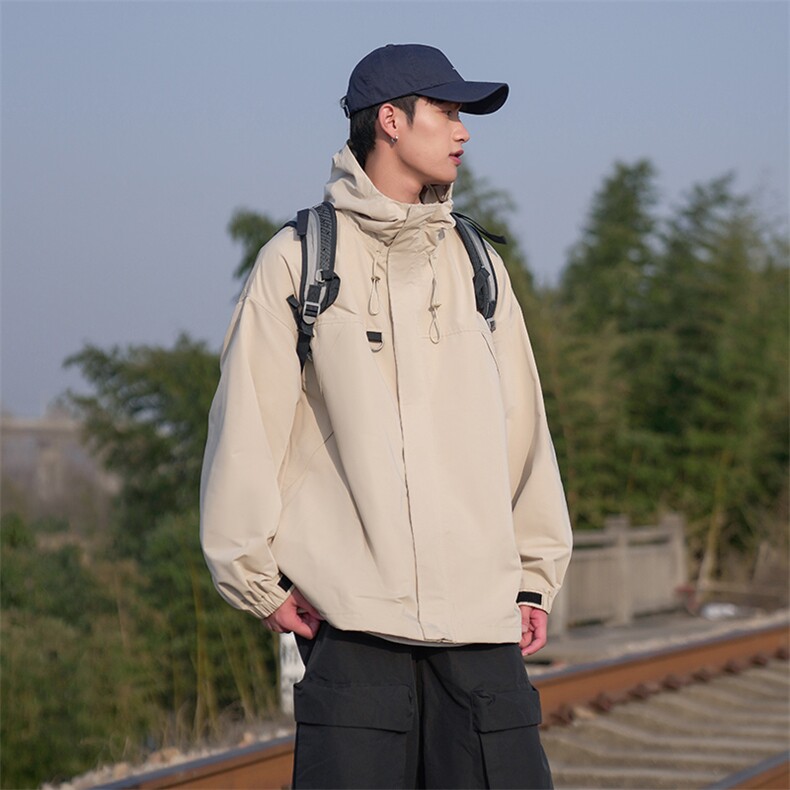 秋季潮牌日系宽松工装休闲夹克男外套连帽上衣CYJK9116-P75 控138图片
