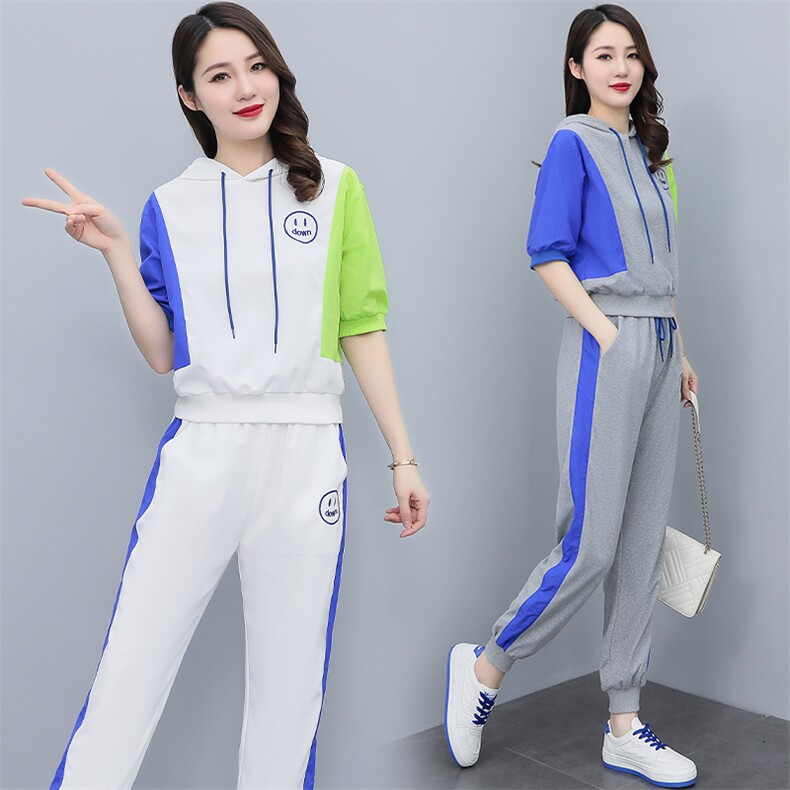 现货！！！2022年夏装新款绣花时尚休闲两件套套装,女装套装/套裙,奕薇雅