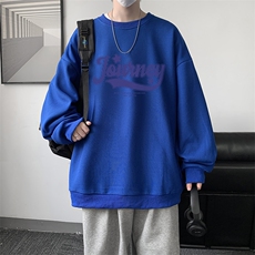 5XL华夫格卫衣男大码胖子圆领长袖t恤HW76372-P30加绒款-P35，男装卫衣，电商A040