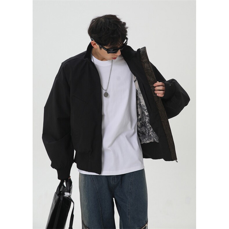 港风日系座山蟒夹克立领短款设计感外套 XZ213-JK8000特P75控128图片