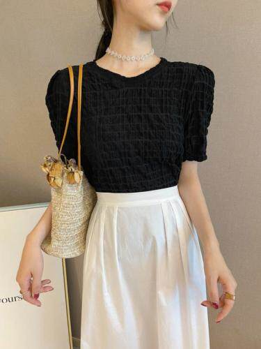 现货，巧克力模版面料新款短袖，女装，欧菲拉