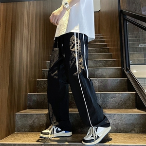 美式潮牌痞帅休闲长裤高街宽松直筒运动裤子 EB320-P35图片
