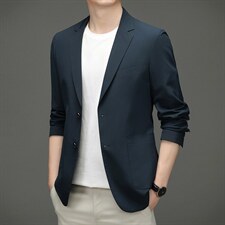 BZ2509钱塘2020-2秋季新款中年男士薄款纯色休闲西装外套P145，男装西服，钱塘207-2