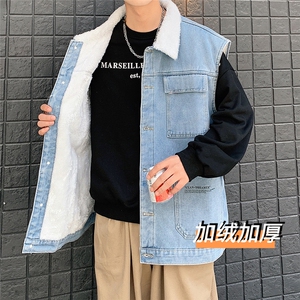 MJ227J-p68-限价98 M-5XL抖音情侣棉马甲男外穿大码羊羔毛cityboy图片