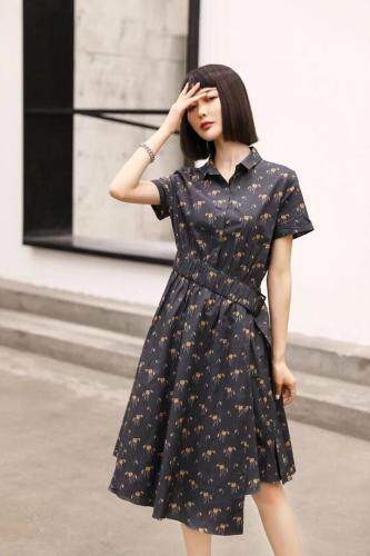 韩版连衣裙女人加休闲连衣裙，女装连衣裙，笛蝶