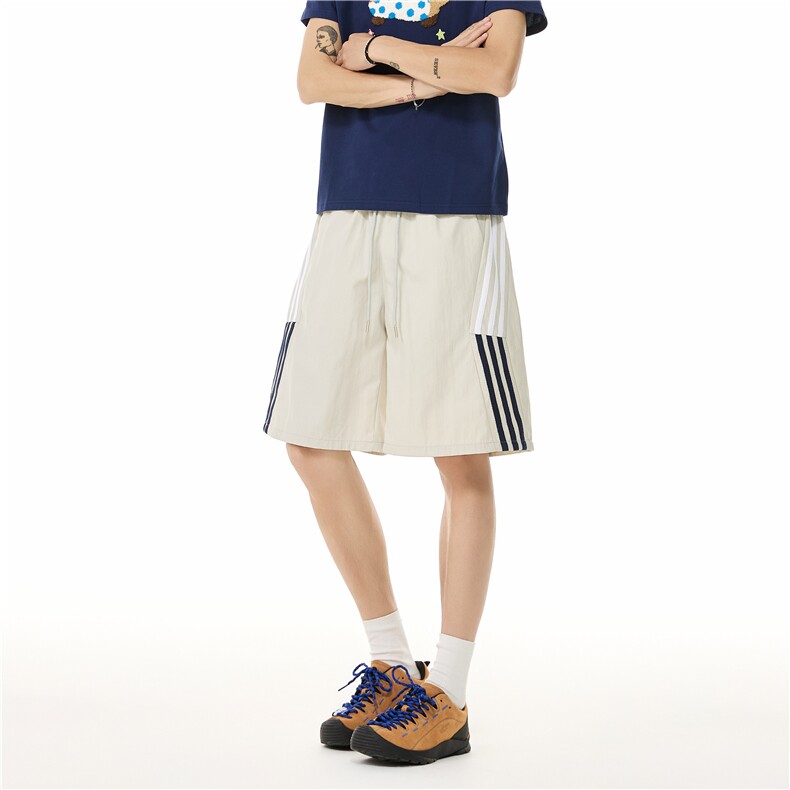 2025夏季新款美式潮流条纹宽松速干短裤B315-K25563-特p25控48,男装休闲裤,电商B315