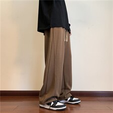 腰包边秋季新款宽松直筒运动休闲卫裤大码A017K601P55，男装休闲裤，电商A017
