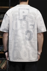 潮牌满印圆领短袖男士T恤休闲时尚夏季薄款宽松大码夏装半袖，男装T恤，星座1107-1