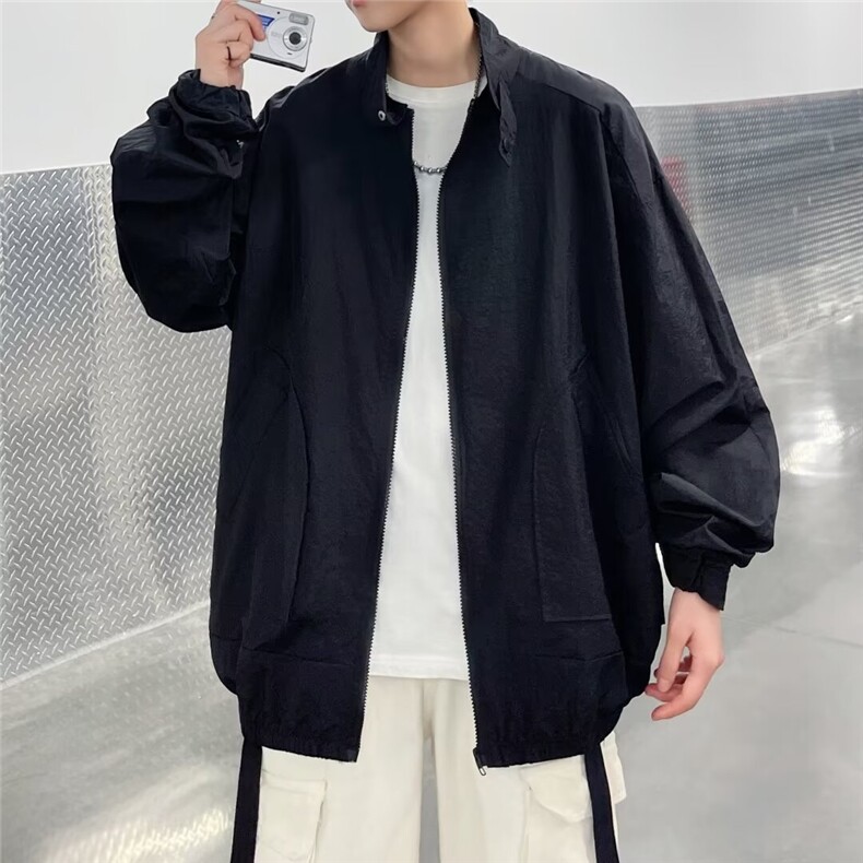 2026新款防晒服夏季潮男立领薄款休闲夹克港风青年户外防晒衣男潮,男装夹克,星座601-2