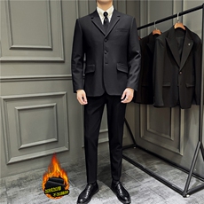 冬季加厚加绒保暖~高级感西装套装男士西服三件套SJT3001-P265，男装西服套装，电商A213