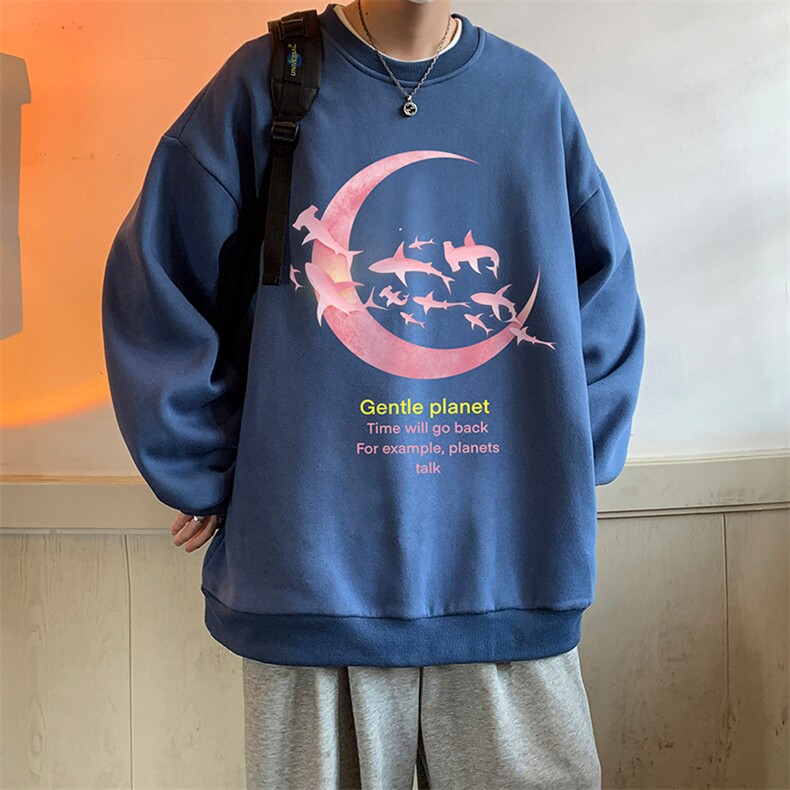 圆领卫衣男大码加厚加绒长袖t恤男S6209-P28加绒款-P33,男装卫衣,电商A040