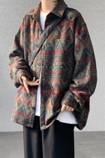 8XL-M春秋季民族风大码男装复古衬衫男款休闲上衣服CS29001P68，男装衬衫，电商B312