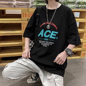 【】A003-HT1018-P30夏装新款时尚印花短袖T恤 女模1图片