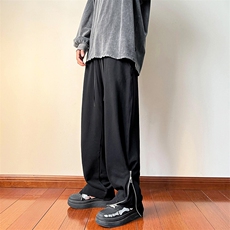 B2212022秋装青少年大码男女情侣款拉链休闲卫裤LK22057-P60控78，男装休闲裤，电商B221