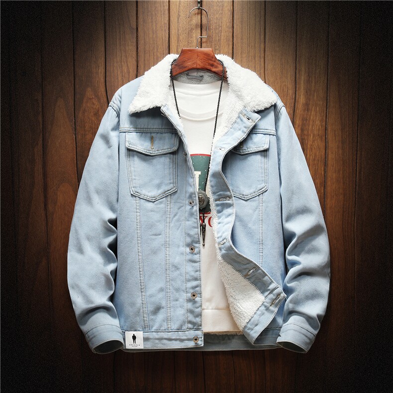 JK902J-p70M-5XL控108现货羊羔绒加绒牛仔外套男绣花夹克CITYBOY，男装工装外套，星座103A