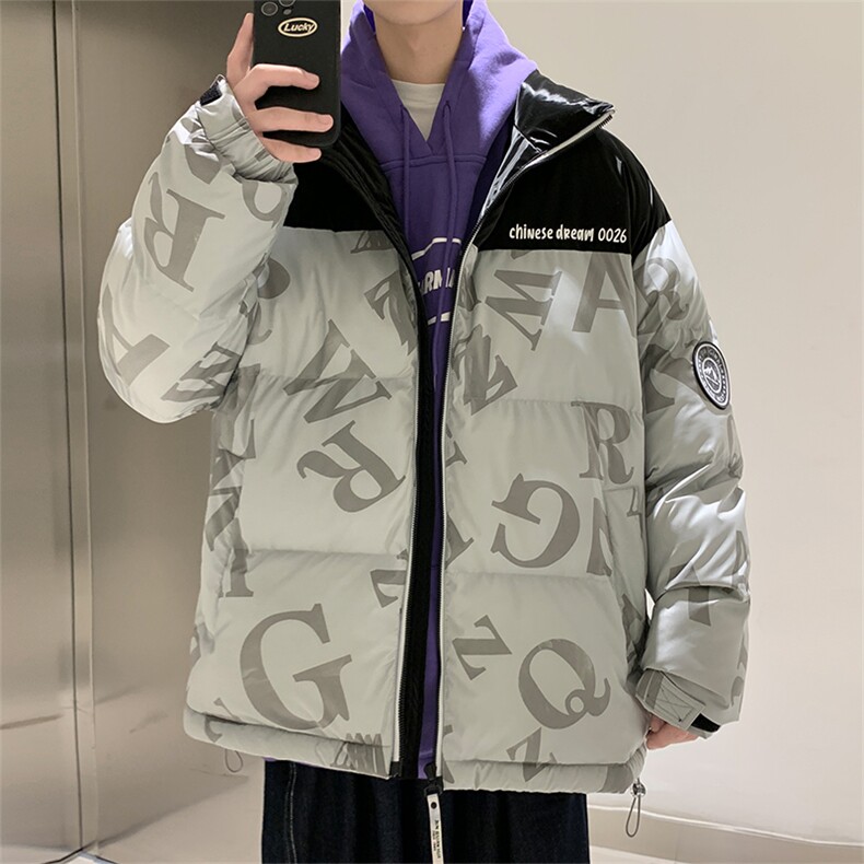 情侣宽松加厚棉衣棉服男潮大码学生棉袄外套M19P130,男装棉衣,电商D325