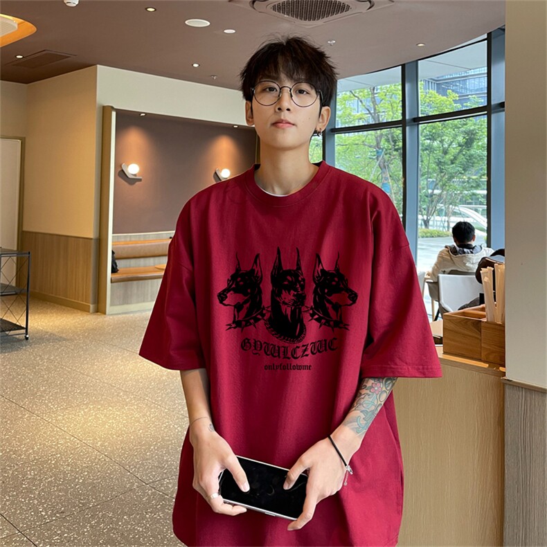 220g纯棉美式夏季短袖t恤男DT425-特批19,男装T恤,电商B370