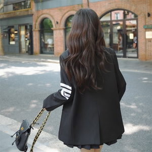 182-8510-P135K188黑色袖标西服外套图片