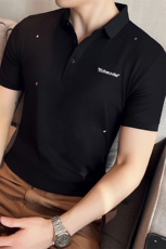 2024夏季新款英伦风高品质修身刺绣POLO衫冰丝短袖T恤男D257-p48，男装T恤，电商D303