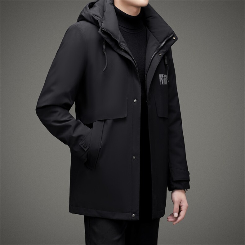 BAMJ-89815钱塘2020-2冬季厚款商务休闲中年男士有帽羽绒服P255，男装羽绒服，钱塘207-2