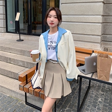 黑色拼接休闲西装外套女2023春季新款韩版小个子炸街洋气chic西服，女装西装，辉之琳