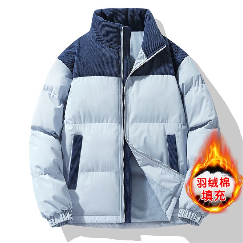 羽绒棉衣立领保暖拼色棉袄情侣青年棉服外套A168-26M09-TP70图片