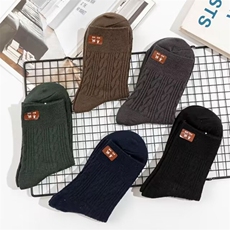 WZ6256-p26秋冬季男士中筒运动袜厚款商务冬季青年潮袜保暖长袜，袜子，星座224-1