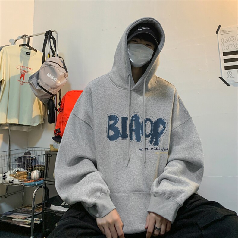 ！连帽圆领卫衣男装港风帽衫男LM124-P35,男装卫衣,电商B367