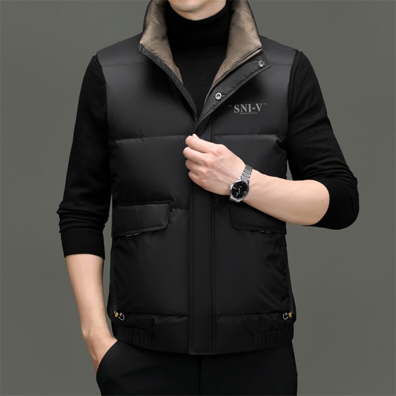 DF89499钱塘2020-2冬季商务厚款百搭休闲中年男士背心羽绒服P195,男装羽绒服,钱塘207-2