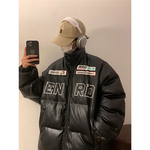 EQ156冬季新款港风宽松炸街痞帅机车服加厚皮棉衣棉服外套男P118,冬季女士白马丁鞋搭配图片图片