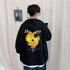 KS21266-P38连帽开衫卫衣男运动外套大码班服，男装卫衣，电商A040