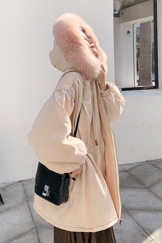 冬季工装派克收腰棉衣泡泡袖棉服外套8148A浙宝100-556,女装棉衣/棉服,金十上