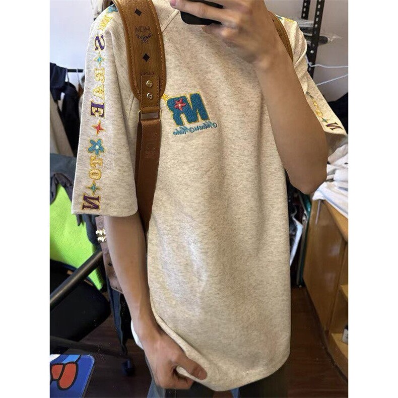 原版做工重工刺绣纯棉短袖ZX0282-特批32,男装T恤,星座313A(原308A-2)