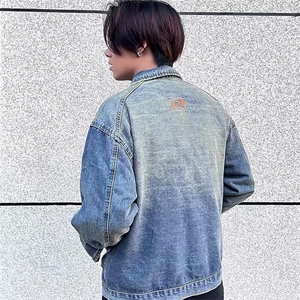重工水洗牛仔外套男士美式复古春秋新款工装宽松大码轻奢潮牌夹克图片