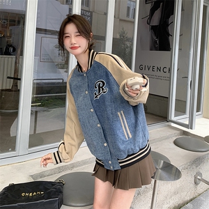 2023年秋季牛仔拼接棒球服82386-P145-K188图片