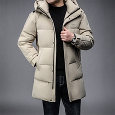 B2302冬季新款男装羽绒服连帽中长款主推大货性价比高长期款，男装羽绒服，钱塘207-3