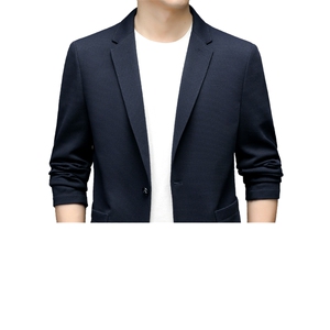 春秋季新款西服男时尚垂感商务休闲西装外套男单西服便服男装上衣图片