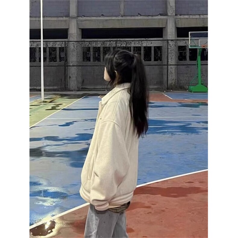 5574-P66新款翻领刺绣华棉复合休闲卫衣外套加绒,女装卫衣/绒衫,星座617A-2