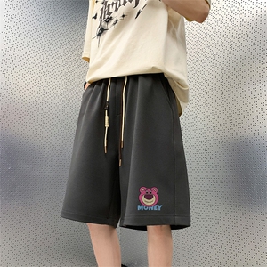 新款菠萝格直播抖音得物高品质宽松男中裤五分短裤K080P35控48图片