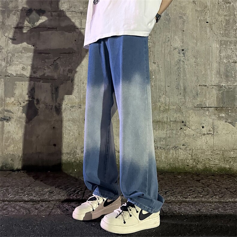 2025春季新款特批外景大码美式撞色牛仔裤M-5XGK23518-特P35，男装牛仔裤，电商A022